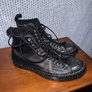 Converse Black High-Top Sneakers with Speckled Sole